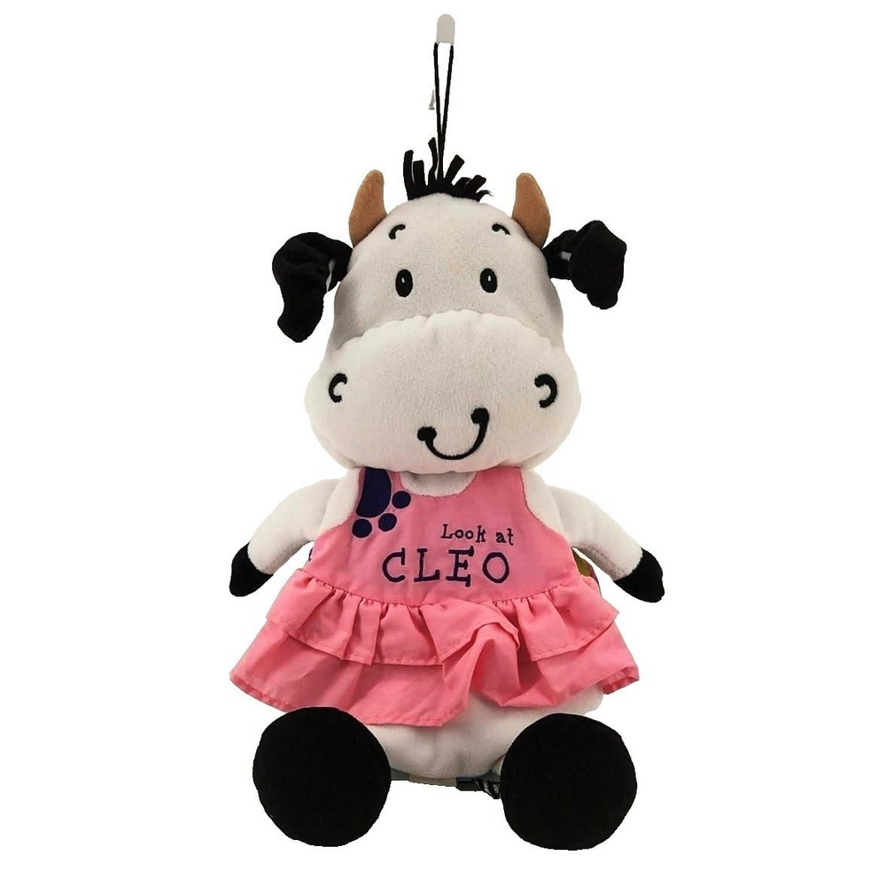 Eli A Cantillon Plush Book Kids Pink Look at Cleo Cow Soft Toy Stuffed